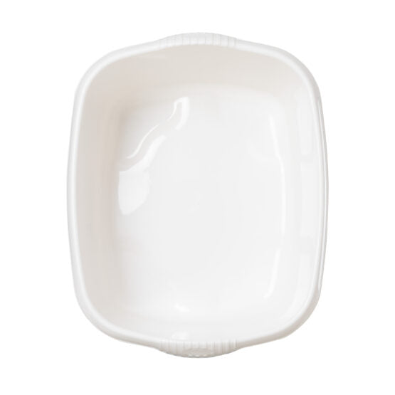 Wham Rectangular Casa Bowl 39cm Snow White 17234 | Durable Plastic Mixing and Washing Bowl | Lightweight and Easy to Clean | Ideal for Kitchen-Laundry and Household Use