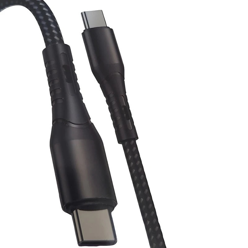 XE-169 Type-C to Type-C Fast Charging Cable Black 1Mtr GA044 | 66W | High-Speed Data Transfer | Quick Charge Durable Design | Compatible with USB Devices | Charge Your Phone-Tab Safely | Super Purity Cooper Conductor | Resist high Pressure With Excellent