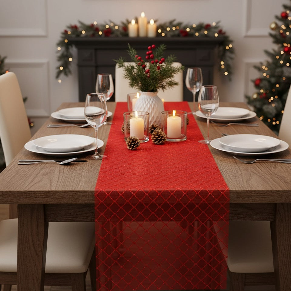 Home and Styling Table Runner Decoration Red 36.5cm x 200cm 767620020