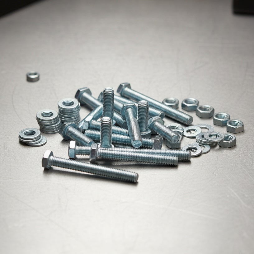 Blackspur Nut Washer and Bolts Assortment Silver 300-Piece FS383