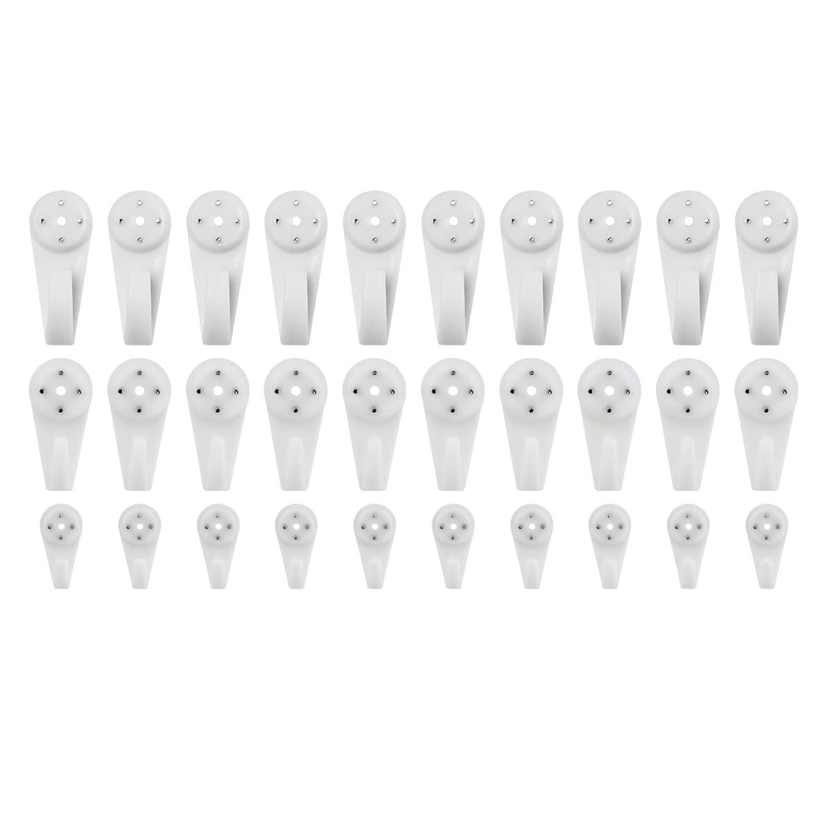 Blackspur Picture Hook Assortment White 60-Piece HA119 | For Use on Hard Walls and Brickwork | Ideal for Hanging Mirrors Clocks Pictures etc