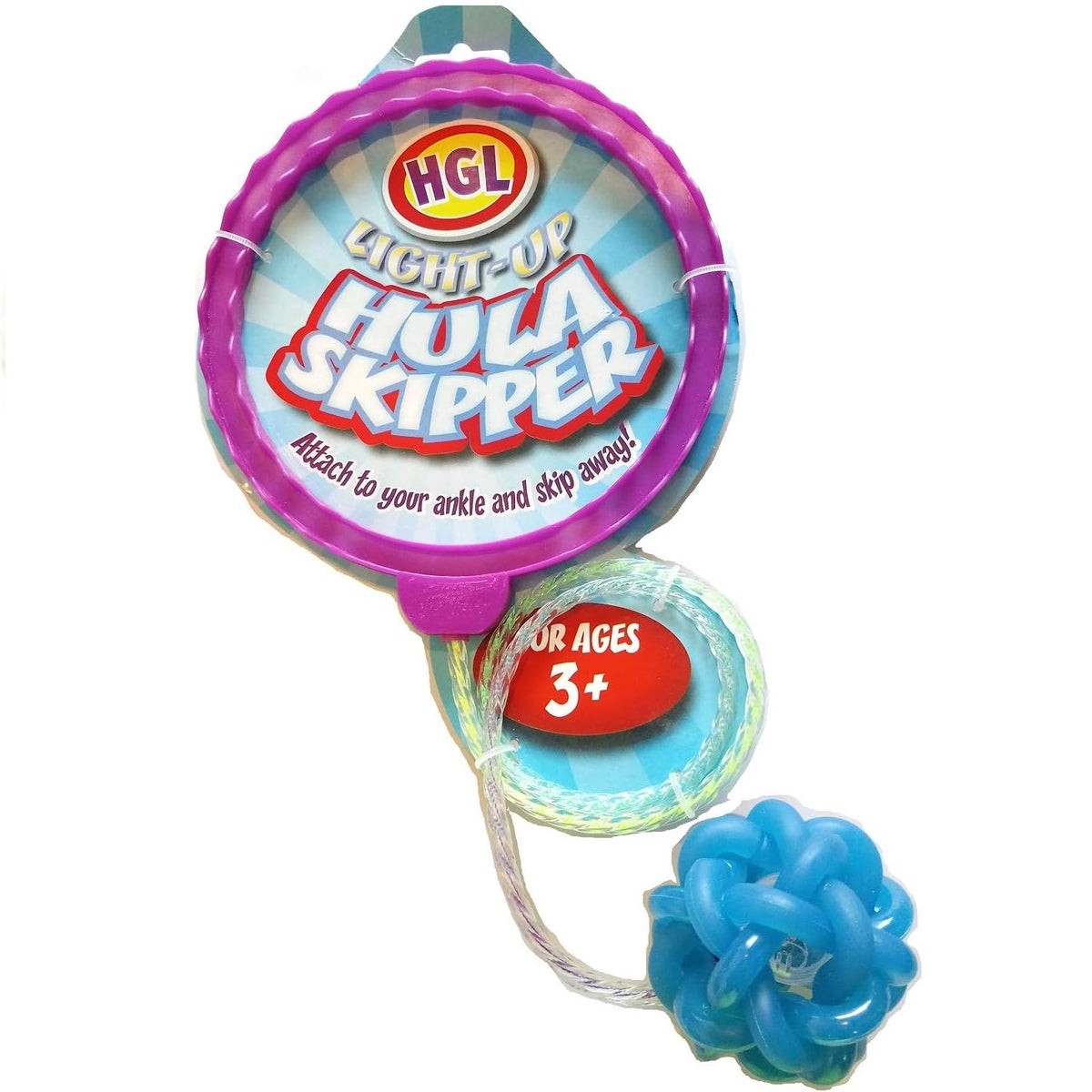 HGL Light-Up Hula Skipper Toy Assorted Colours SV3127 | With a Light-up Ball | Fun Outdoor Exercise Game | For Ages 3 Plus | One-person Skipping Game