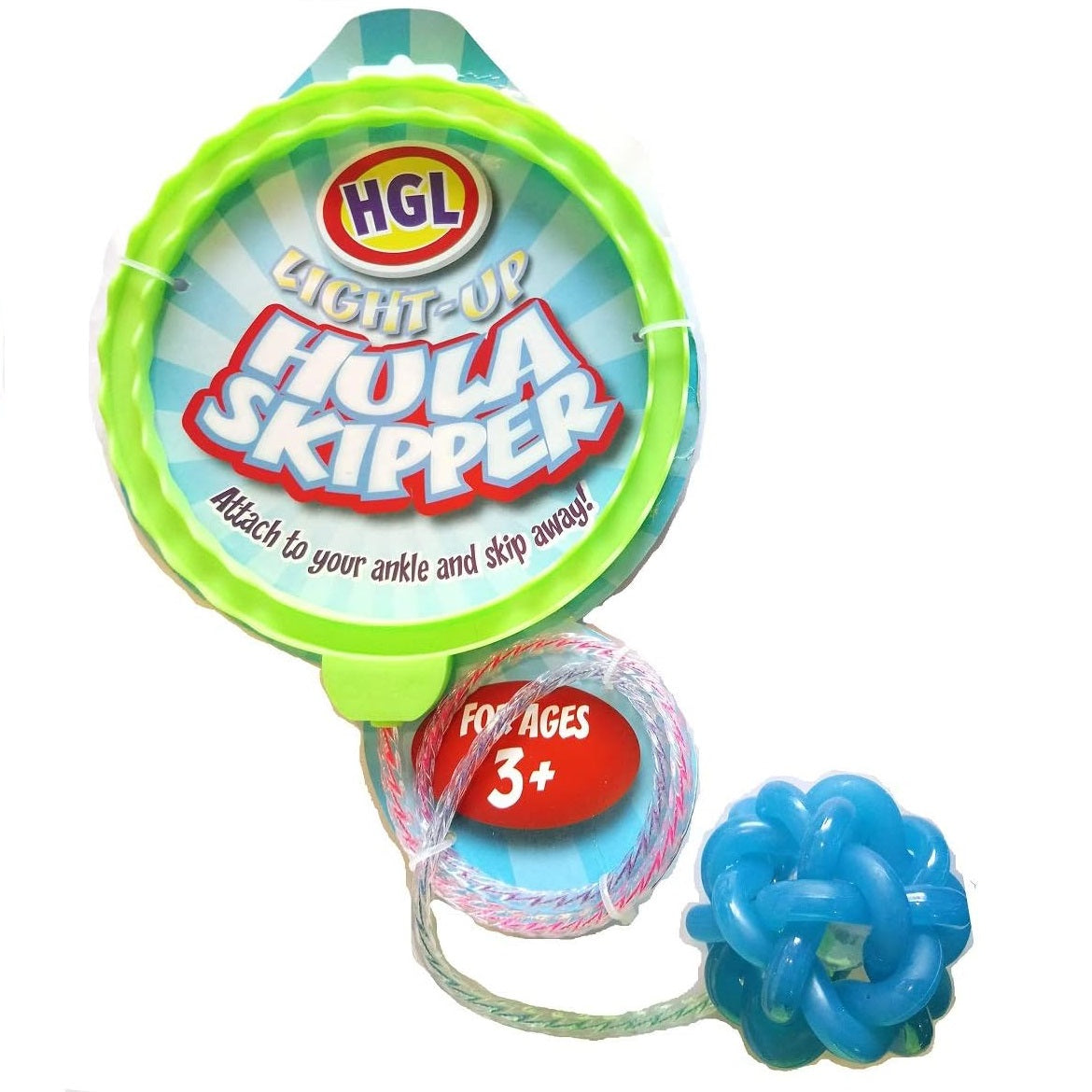 HGL Light-Up Hula Skipper Toy Assorted Colours SV3127 | With a Light-up Ball | Fun Outdoor Exercise Game | For Ages 3 Plus | One-person Skipping Game