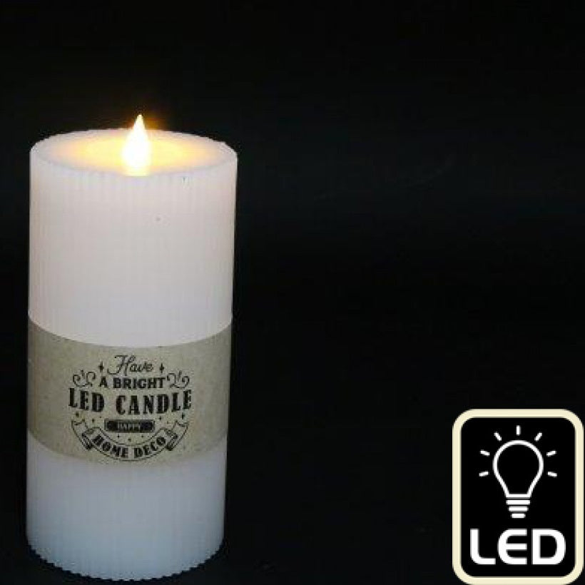 SiL Led Pillar Candle White 7.5cm x 15cm 176g CD6138 | Decorative Bougie Led | For Home-Events and Relaxation