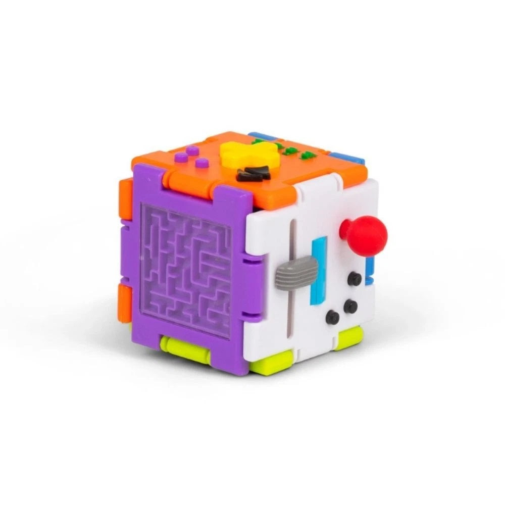 HGL Super Sensory Square Fidget Toy Assorted Colours SV22009 | Activity Cube with Click | Pop-Twist and Spin Features | Sensory Development Toy for Kids | One Sent at Random