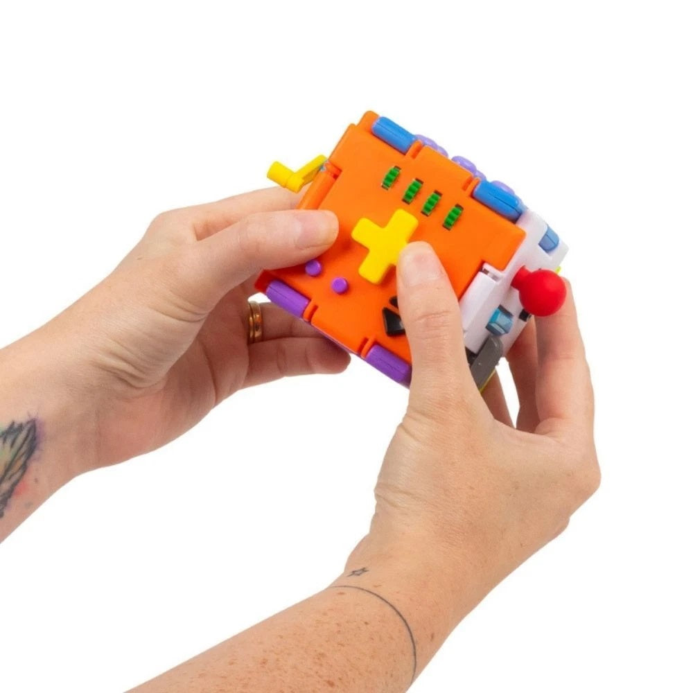 HGL Super Sensory Square Fidget Toy Assorted Colours SV22009 | Activity Cube with Click | Pop-Twist and Spin Features | Sensory Development Toy for Kids | One Sent at Random