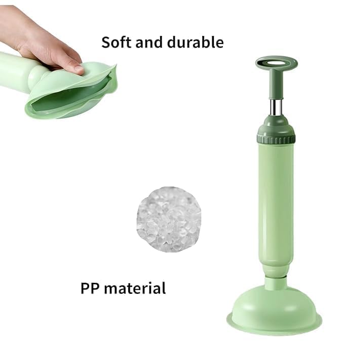 Heavy Duty Toilet Plunger with Handle Pump Assorted Colours Pack of 1 AG077 | High Suction Power Sink and Drain Unblocker | Durable Bathroom and Kitchen Pipe Cleaner | Easy Grip Design
