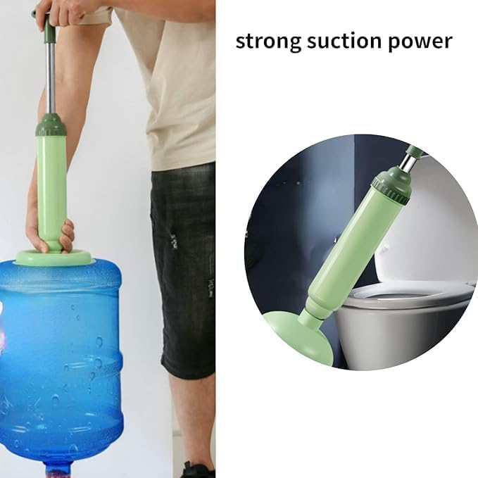 Heavy Duty Toilet Plunger with Handle Pump Assorted Colours Pack of 1 AG077 | High Suction Power Sink and Drain Unblocker | Durable Bathroom and Kitchen Pipe Cleaner | Easy Grip Design
