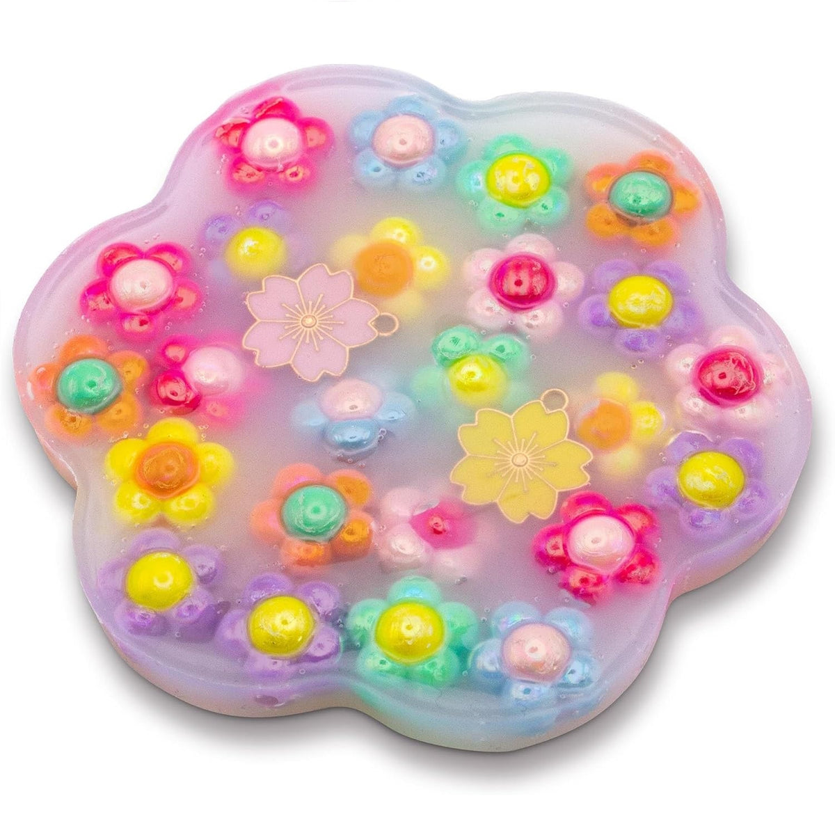 HGL Pretty Flower Pick N Pop Bracelet Kit Multicoloured SV22058 | DIY Bead Bracelet Making Set for Kids | Includes Colourful Beads-Thread and Charms | Creative Craft Activity Gift | Ages 8 Plus