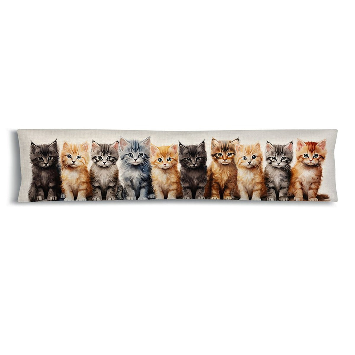 KS Brands Printed Cat Draught Excluder Multicolour L80cm x H10cm x D10cm DD0015