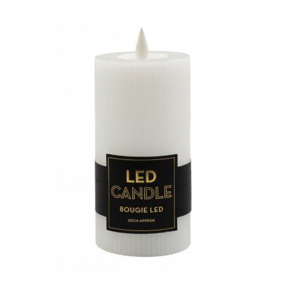 SiL Led Pillar Candle White 8cm x 20cm 334g CD6139 | Decorative Bougie Led | For Home-Events and Relaxation