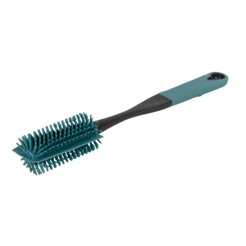 Ultra Clean Bottle Brush with Soft Grip Handle Black and Blue 35cm 314419820 | Flexible Silicone Bristles | For Easy Cleaning of Bottles-Cups and Jars | With Hanging Loop