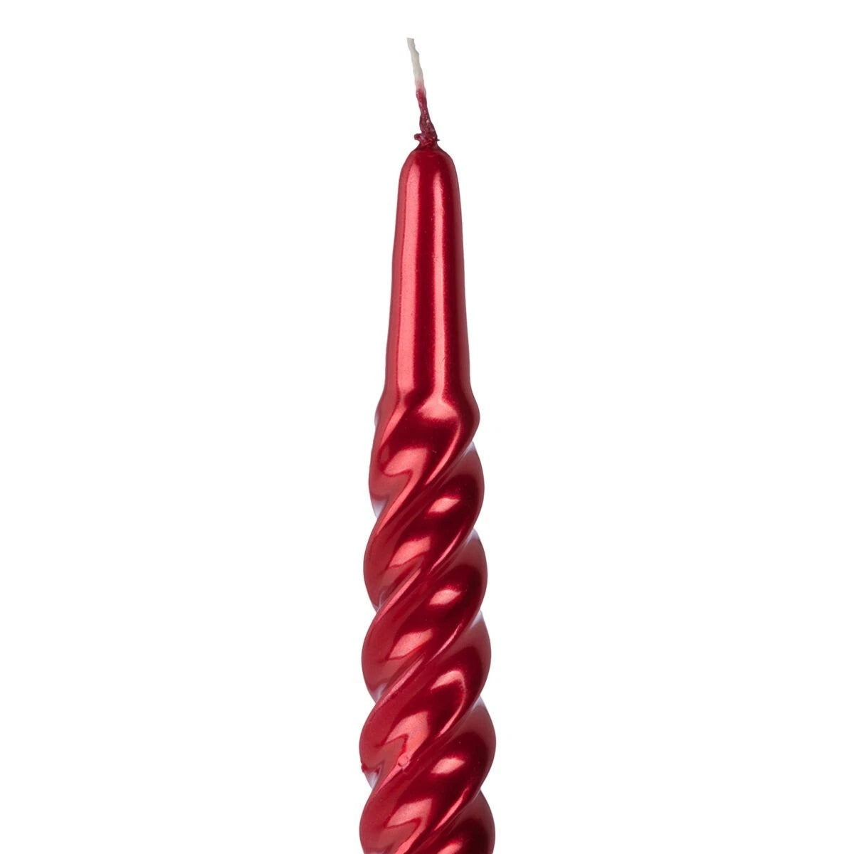 Sifcon Twist Taper Candles Red Pack of 4 XM2568A