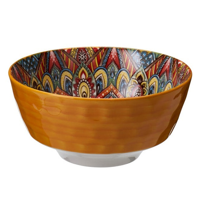 Decorated Printed Porcelain Bowls Assorted Colours 780ml Pack of 1 Q05000030 | Serving Bowls for Snacks-Dessertsand Salads