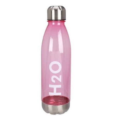 Excellent Housewares Drinking Bottle Assorted Colours 700ml Pack of 1 997100460 | Stainless Steel Base | BPA-Free | Leak-Proof and Durable