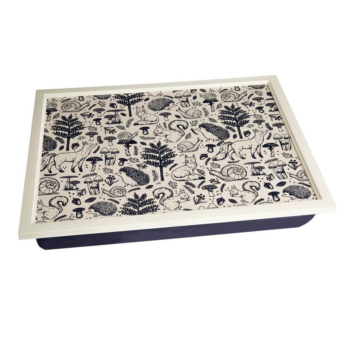 Price and Kensington Woodland Lap Tray White H44cm x W34cm D5cm 59.747