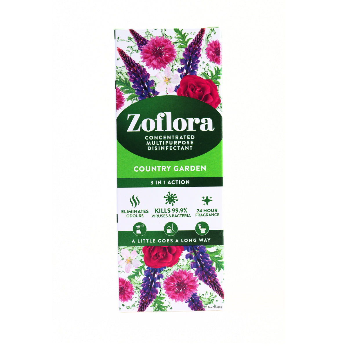 Zoflora Country Garden Concentrated Multipurpose Disinfectant 120ml ZOF1 | 3 in 1 Action | Eliminates Odours | Kills 99.9 Percent Viruses and Bacteria | 24 Hour Fragrance | Can be Used in Kitchens-Bathrooms-Hard Floors and Tiles-Potties-Drains and Plugholes | Dishcloths and Sponges | Hard Surface Pet Areas