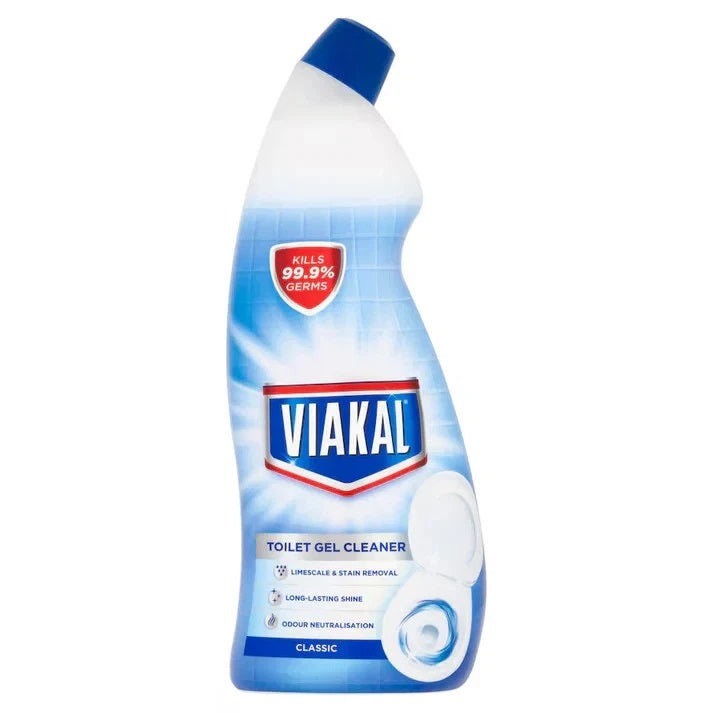 Viakal Classic Toilet Gel Cleaner Blue 750ml C010407 | Limescale and Stain Removal | Long Lasting Shine | Odour Neutralisation