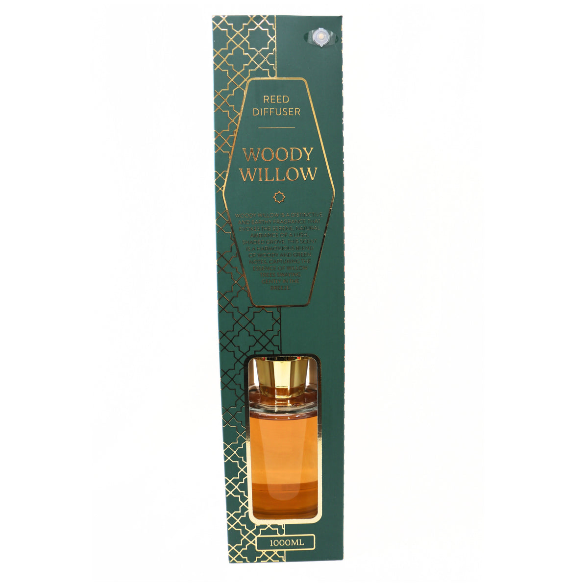 SIL Woody Willow Reed Diffuser with Gold Cap Clear 1000ml FR1647 WW