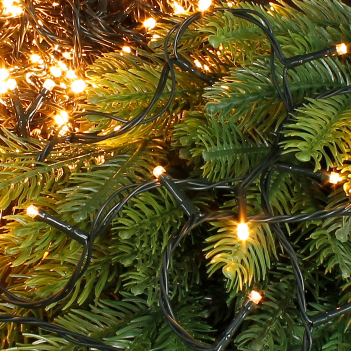 200 Warm White Christmas Lights Black 4Mtr AX8417710 | With 8 Memory Functions | Perfect for Holiday Decorations | 6Hr Timer