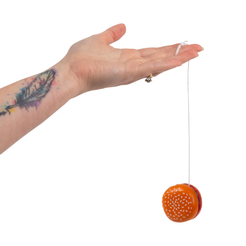HGL Burger Yo-Yo Toy Multicoloured SV22022 | Fun Hamburger Design Yo-Yo for Kids Aged 5 Plus | Classic Retractable Toy for Skill Play and Gifts