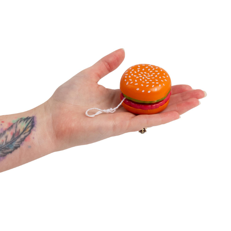 HGL Burger Yo-Yo Toy Multicoloured SV22022 | Fun Hamburger Design Yo-Yo for Kids Aged 5 Plus | Classic Retractable Toy for Skill Play and Gifts