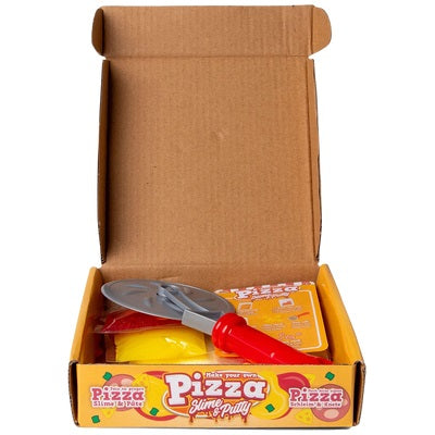 HGL Make Your Own Pizza Slime and Putty Set Multicoloured SV22099 | Kit for Kids Ages 6 Plus | With Slime-Putty-Confetti and Pizza Cutter | Playful DIY Set | Creative Sensory Toy Gift for Boys and Girls