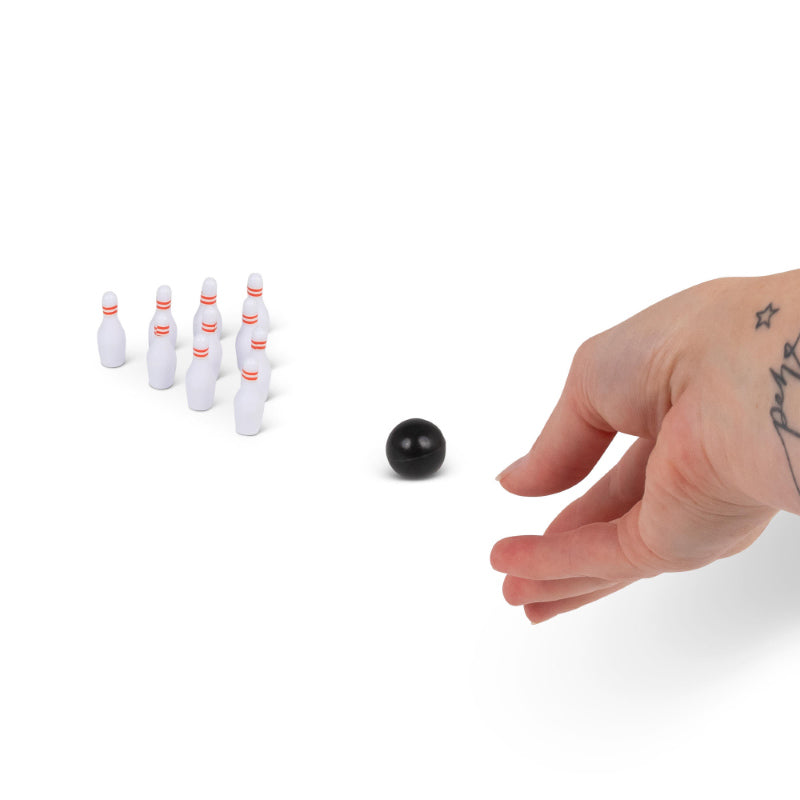 HGL Mini Bowling Game Toy Set White and Red SV21898 | Fun Desktop Bowling Playset for Kids | Includes Pins and Balls | For Ages 3 Plus
