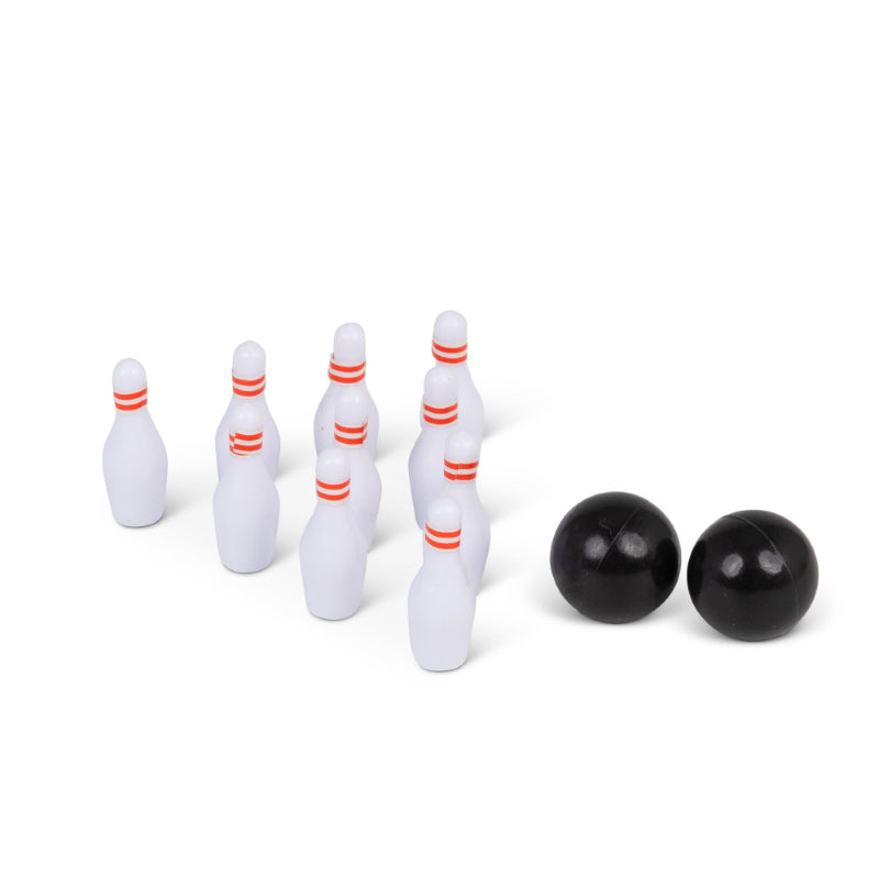HGL Mini Bowling Game Toy Set White and Red SV21898 | Fun Desktop Bowling Playset for Kids | Includes Pins and Balls | For Ages 3 Plus