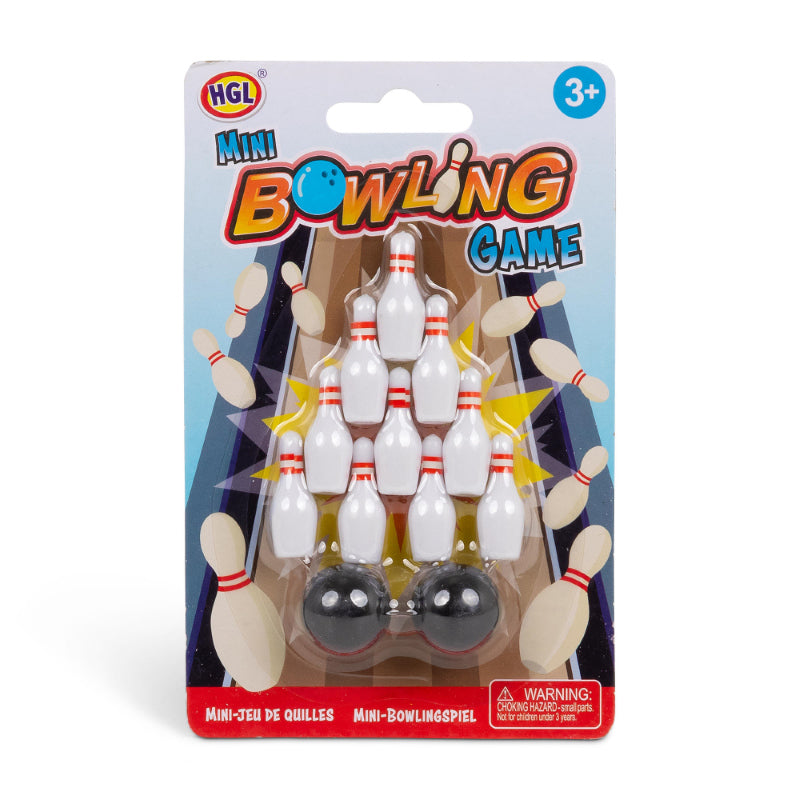 HGL Mini Bowling Game Toy Set White and Red SV21898 | Fun Desktop Bowling Playset for Kids | Includes Pins and Balls | For Ages 3 Plus