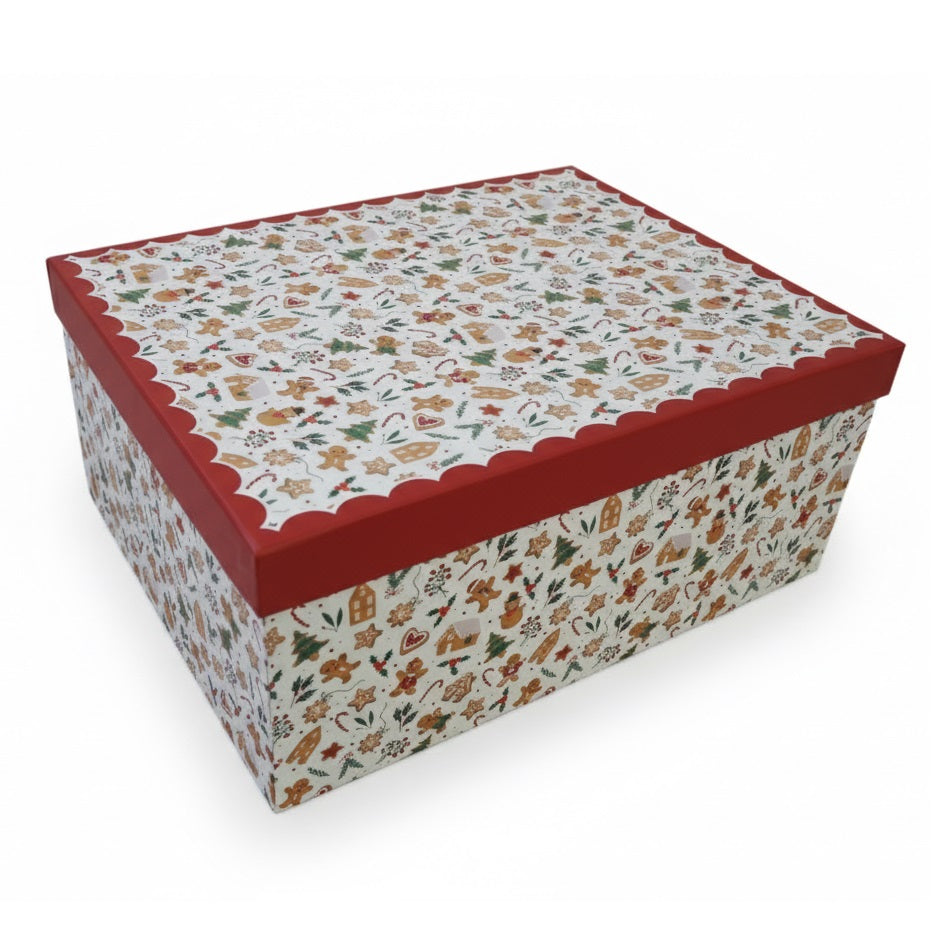 Sifcon Gingerbread Gift Boxes Multicoloured 35cm x 27cm x 16cm Set of 6 XGB0185