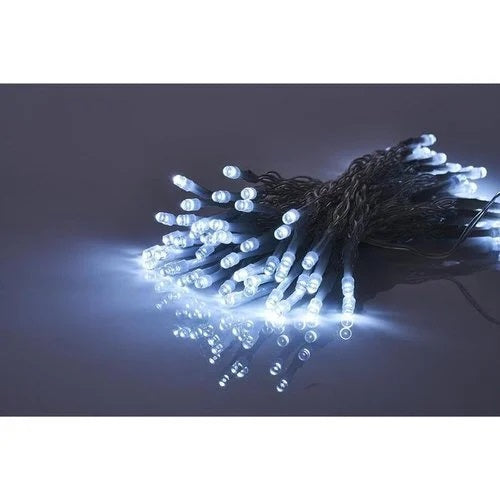192 LED White Christmas Lights Black 14.5Mtr AX9810060 | With 8 Memory Functions | Perfect for Holiday Decorations | 6Hr Timer