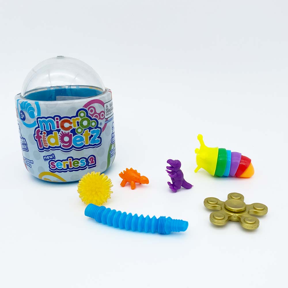 HGL Micro Fidgetz Series 2 Assorted Colours 7cm Ã— 9cm Ã— 7cm  SV21852 | 5 Fidgetz Per Pack | Mystery Fidget Toy Capsules | Collectible Mini Fidgets for Kids | New series with 25 Collectible Fidgets | Stress Relief Toys