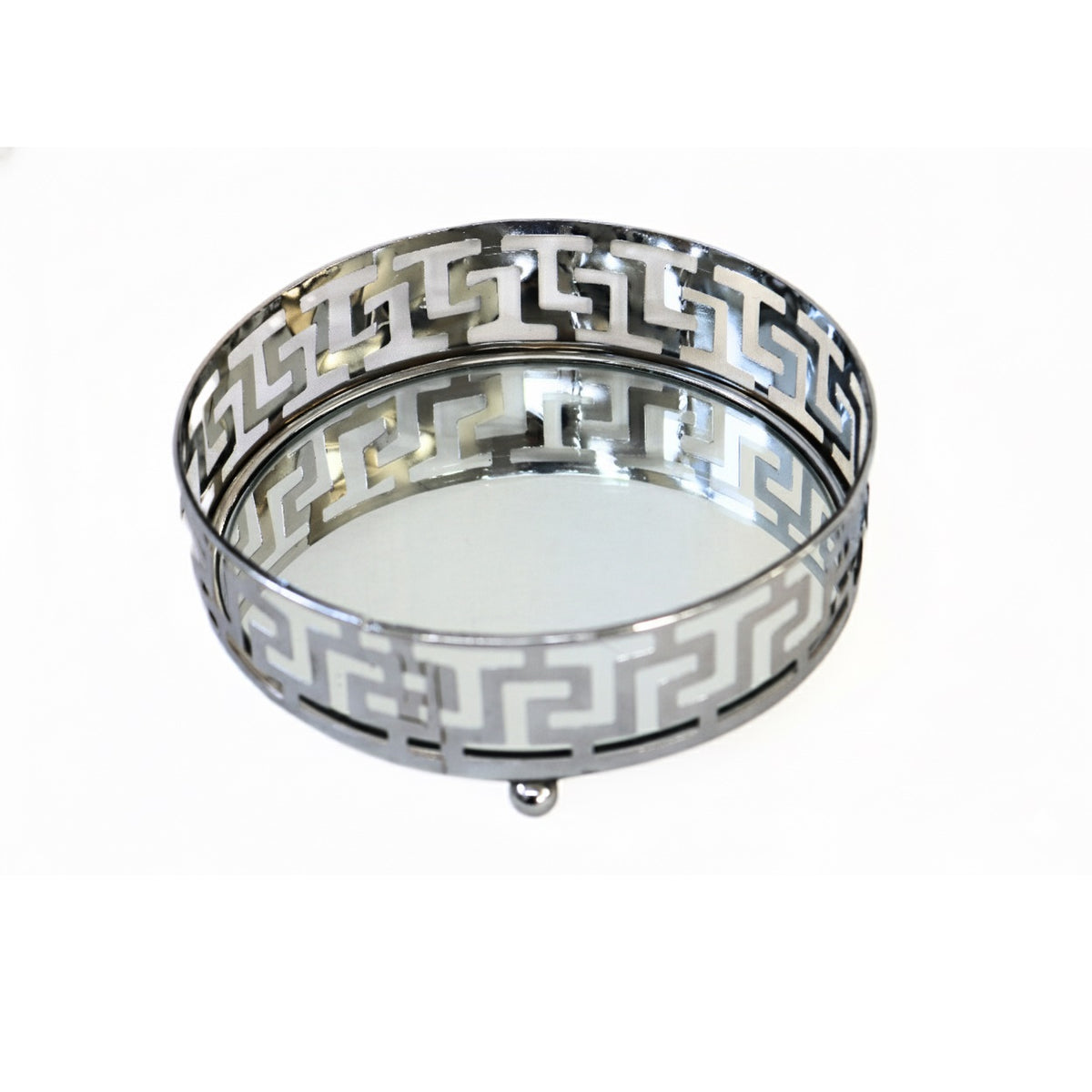 SIL Interiors Chrome Plated Mirror Tray Silver 15cm x 5cm OR2003