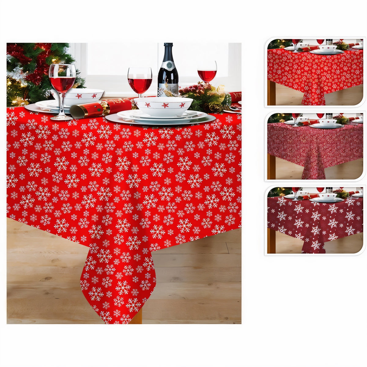 Excellent Houseware Xmas Printed Tablecloth Assorted 130cm x 180cm Pack of 1 CY2702800