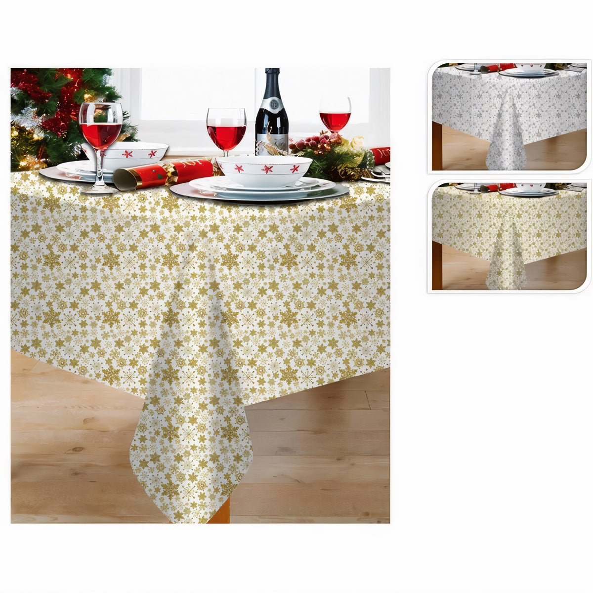 Excellent Houseware Xmas Printed Tablecloth Assorted 130cm x 180cm Pack of 1 CY2702780