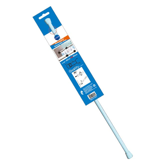 Adorn Extendable Telescopic Pole White 55cmâ€“90cm AJ049 | Adjustable Curtain and Shower Rail Rod for Home Use | Greater Reach and Flexibility