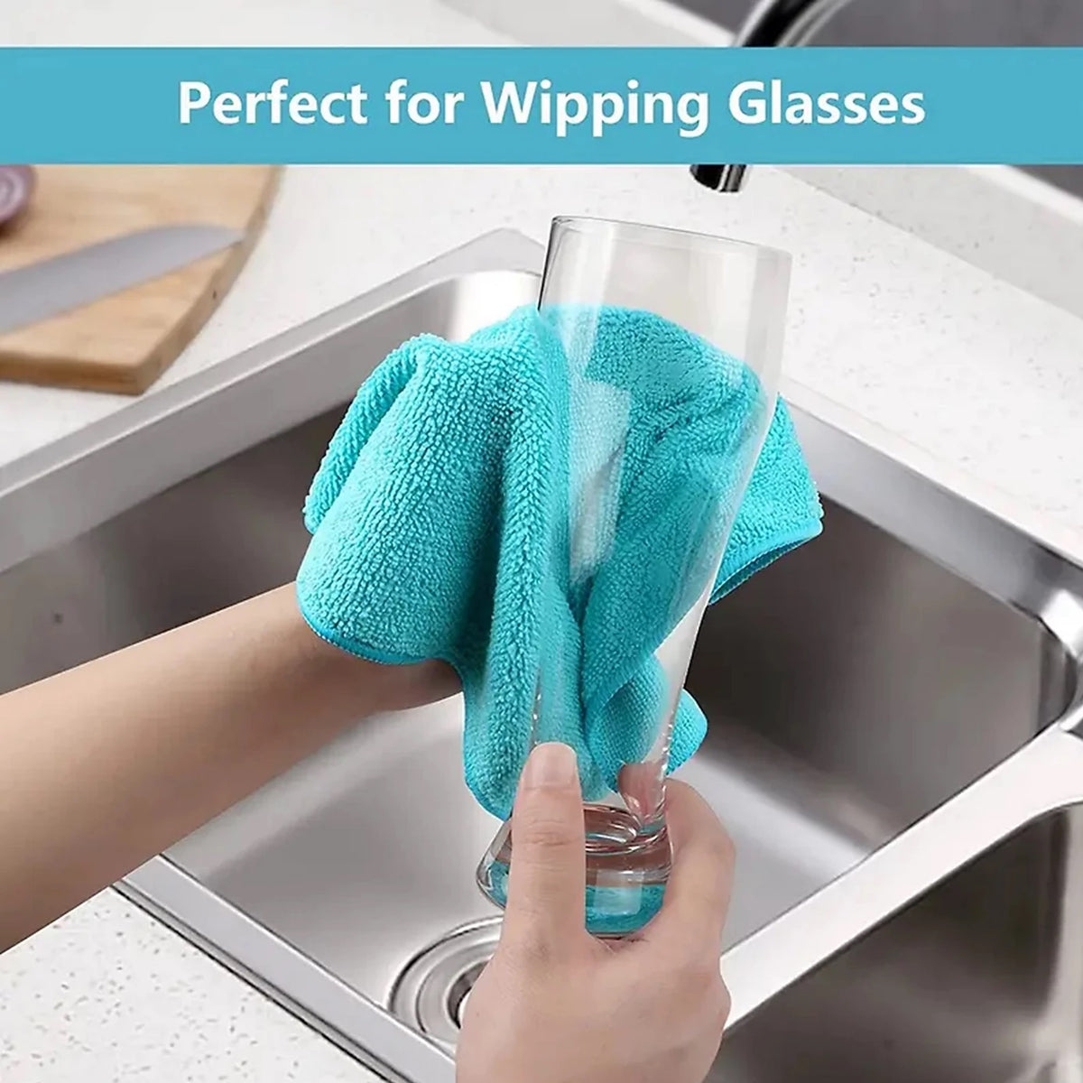 151 Duzzit Micro-Soft Microfibre Cloth for Windowss Blue Pack of 2 DZT1097 | For Cleaning and Dry-Shine | Smear-Free Shine | Chemical-Free Cleaning | Long-Lasting | Eco-Friendly | Perfect for Mirrors-Granite-Marble and Most Shiny Surfaces | Removes