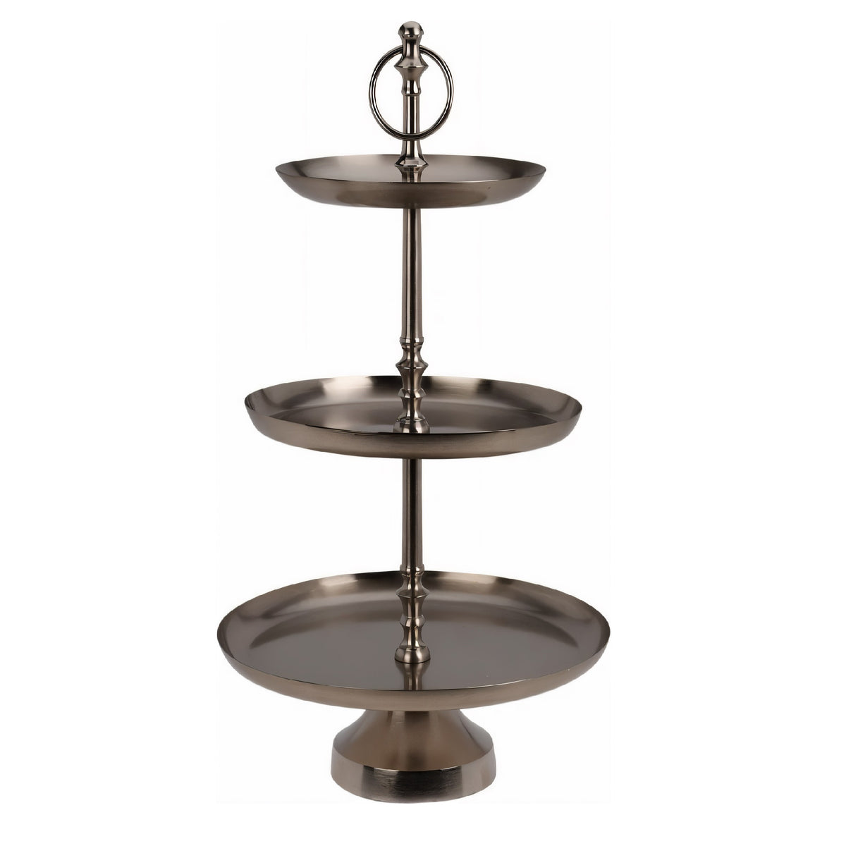 Home and Styling Collection 3 Layer Etagere Food Display Silver 30cm x 50cm A67101540