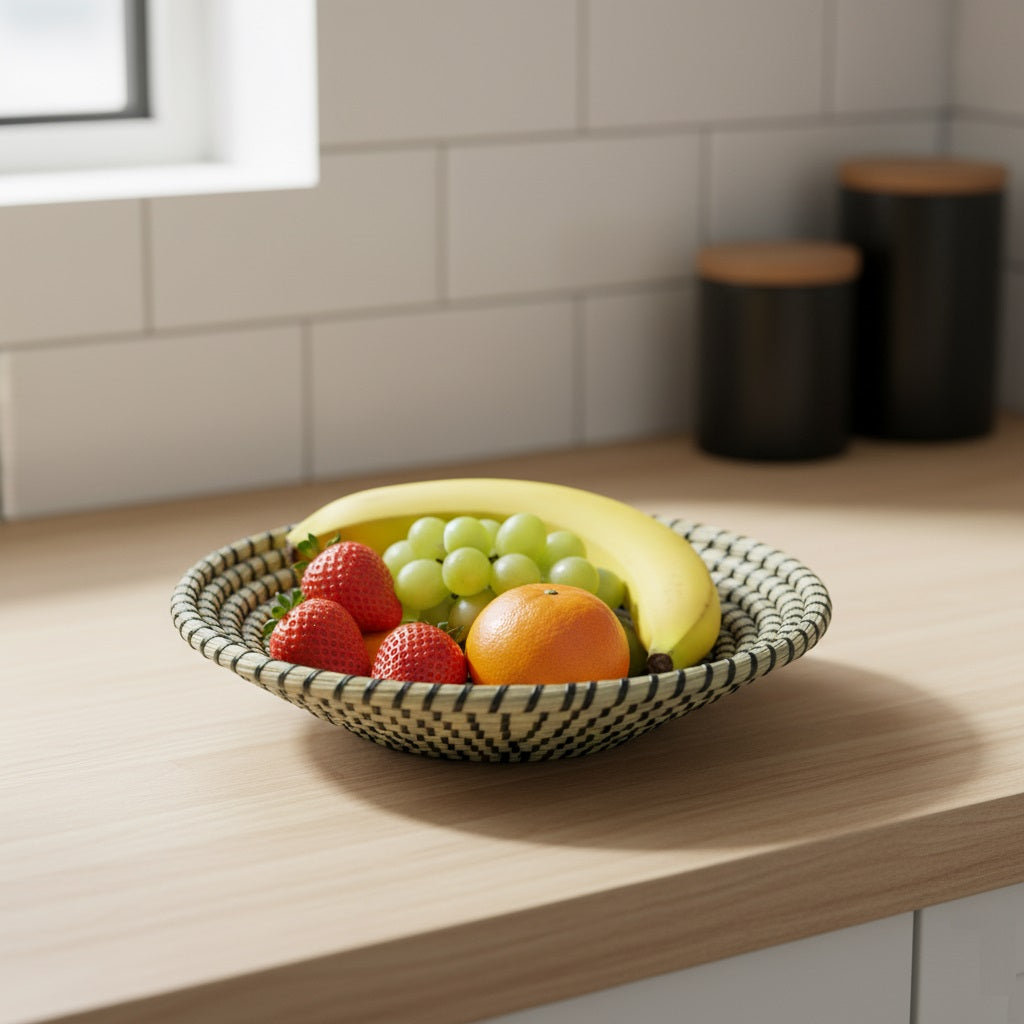 Home and Styling Collection Sea Grass Round Basket Natural 30cm BD3000100