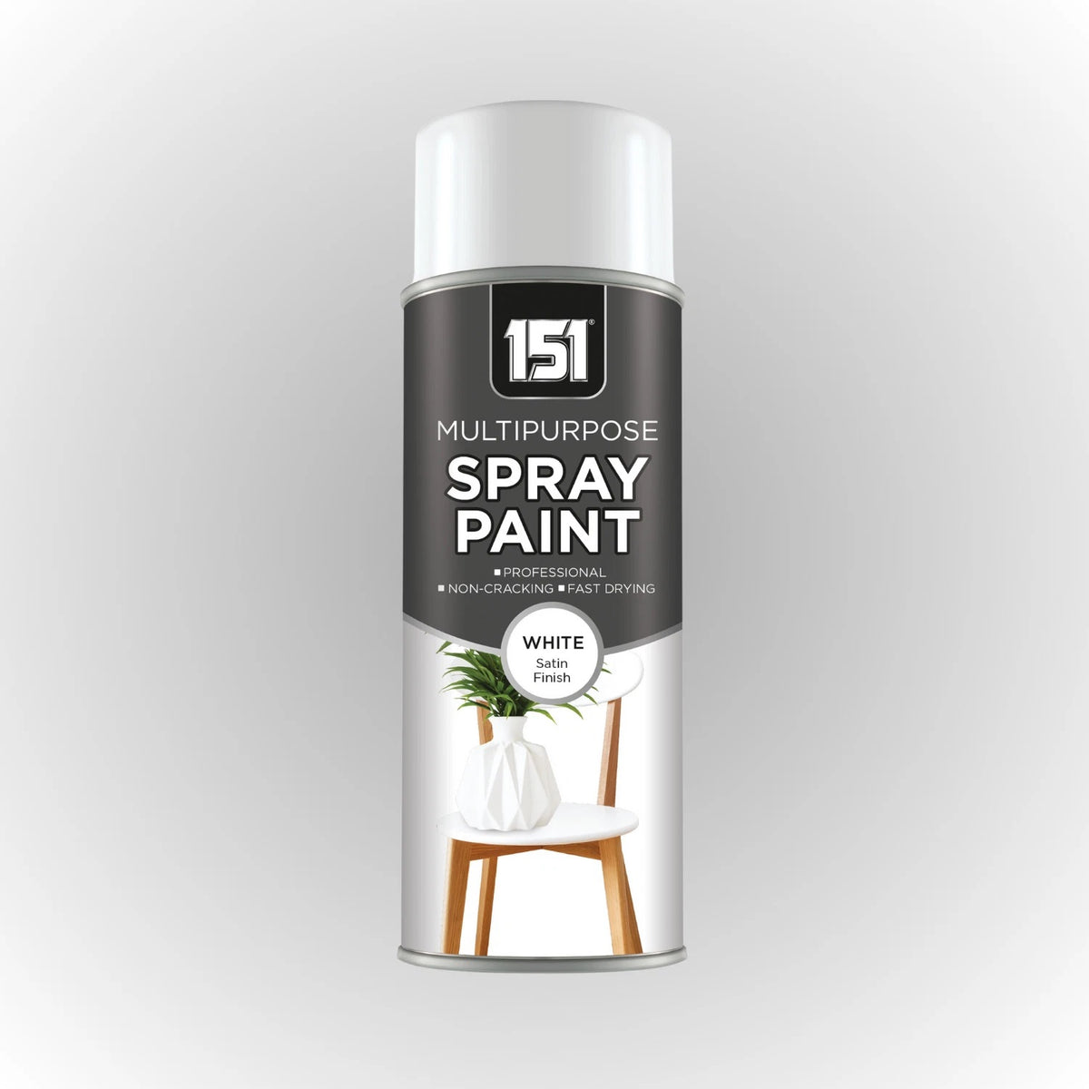 151 Multipurpose Spray Paint White Satin Finish 400ml TAR065 | For DIY and Repairs | Professional | Fast Drying | Non-Cracking | Coat Anything Inside and Outside