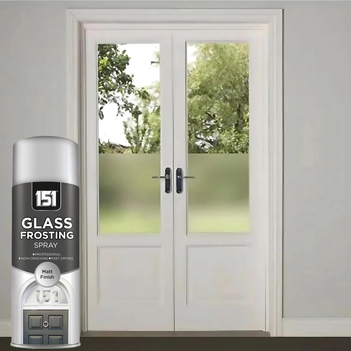 151 Glass Frosting Spray Paint Matt Finish 400ml TAR063 | For DIY and Repairs | Coat Anything Inside and Outside | Tamper Proof Security Cap | For Decorating-Security and Privacy
