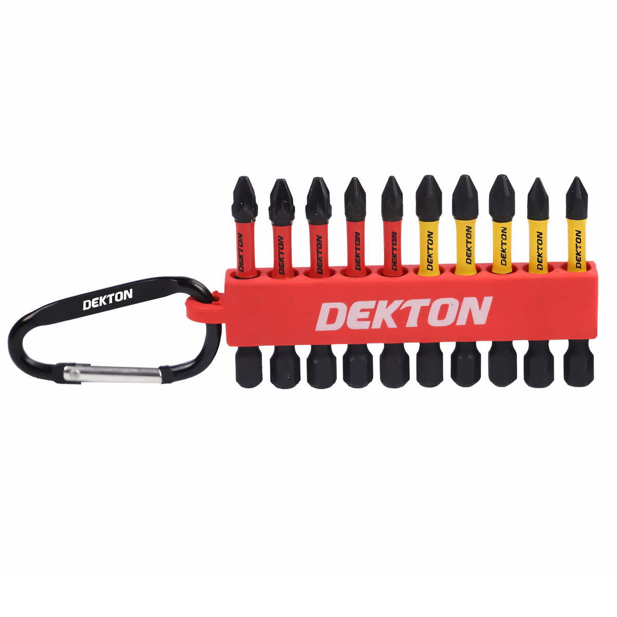 Dekton Pro Power Bit Set Assorted Pack of 10 DT65449 | Magnetic | Quick Change 1-4-Inch Hex Shank | Ultra Strong S2 Steel | Impact Resistant | Durable