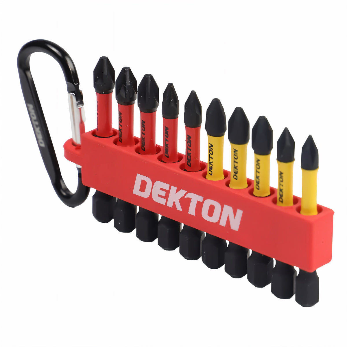 Dekton Pro Power Bit Set Assorted Pack of 10 DT65449 | Magnetic | Quick Change 1-4-Inch Hex Shank | Ultra Strong S2 Steel | Impact Resistant | Durable
