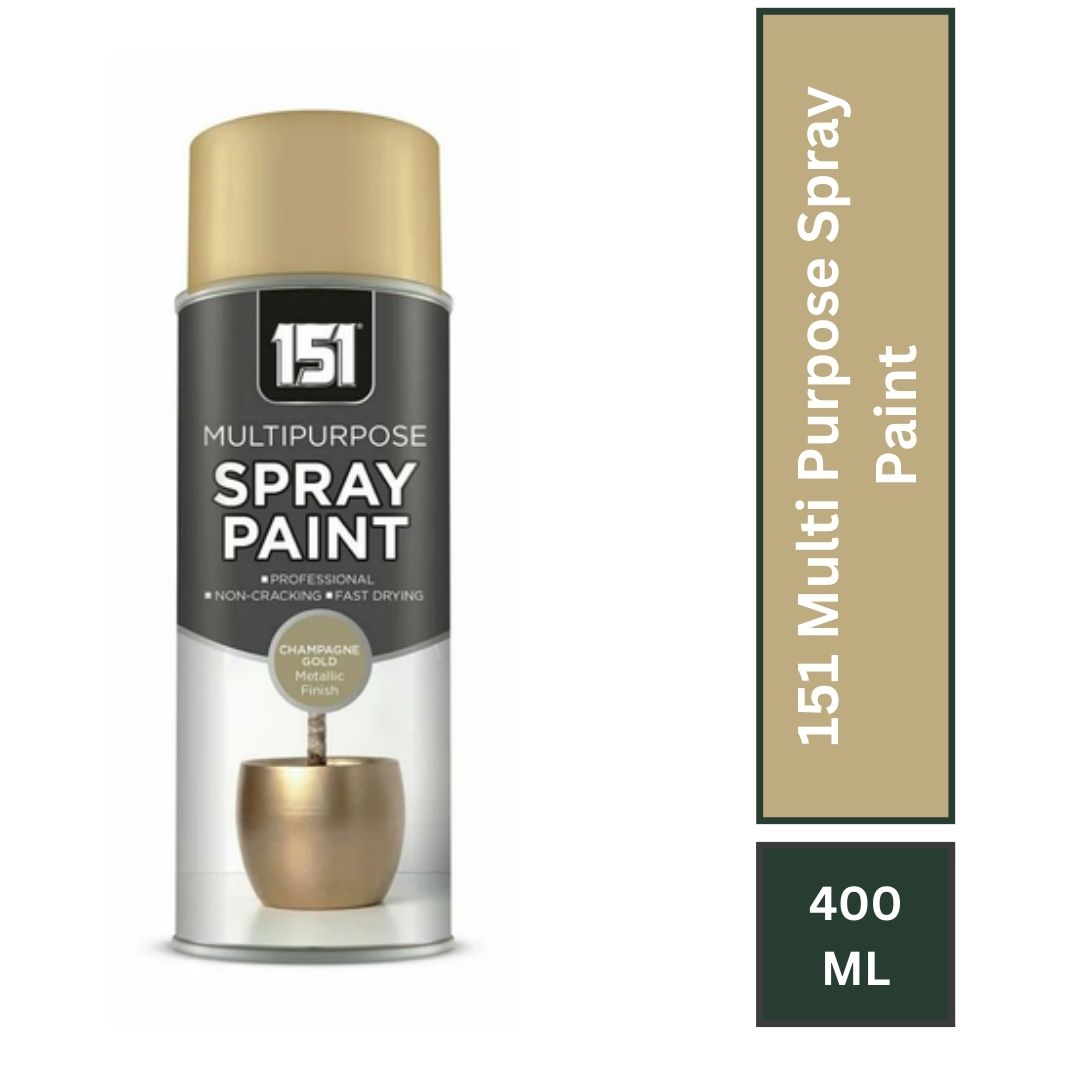 151 Multipurpose Spray Paint Champagne Gold Metallic Finish 400ml TAR060 | For DIY and Repairs | Professional | Fast Drying | Non-Cracking | Coat Anything Inside and Outside