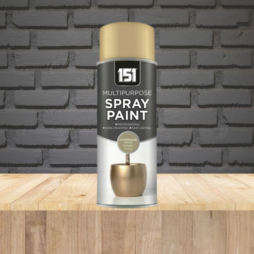 151 Multipurpose Spray Paint Champagne Gold Metallic Finish 400ml TAR060 | For DIY and Repairs | Professional | Fast Drying | Non-Cracking | Coat Anything Inside and Outside