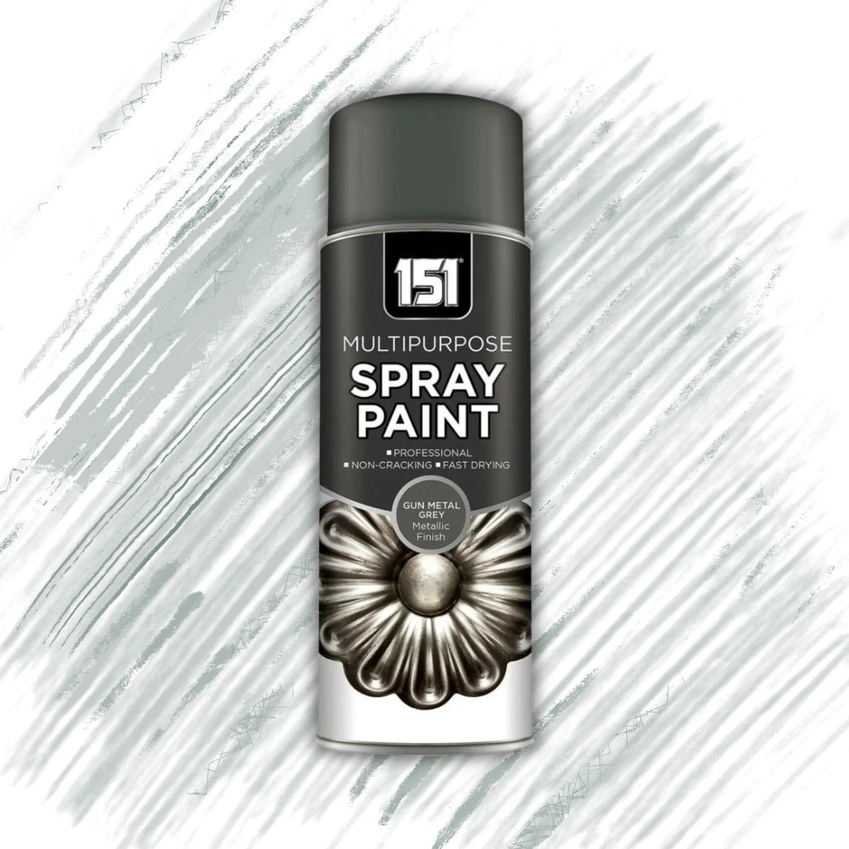151 Multipurpose Spray Paint Gun Metal Grey Metallic Finish 400ml TAR061 | For DIY and Repairs | For Interior and Exterior Use | A Brilliant Gloss Finish | Tamper Proof Security Cap | For Refreshing Old Furniture-Decor or Household Accessories