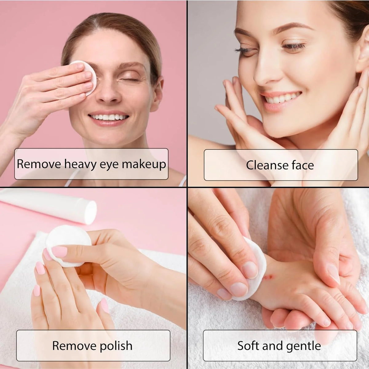 151 Cotton Tree Cotton Wool Pads White Pack of 80 CT009C | Makeup Removal and First Aid | Gentle and Absorbent | For Everyday Use | For Cleansing or Moisturising | For Delicate or Sensitive Skin