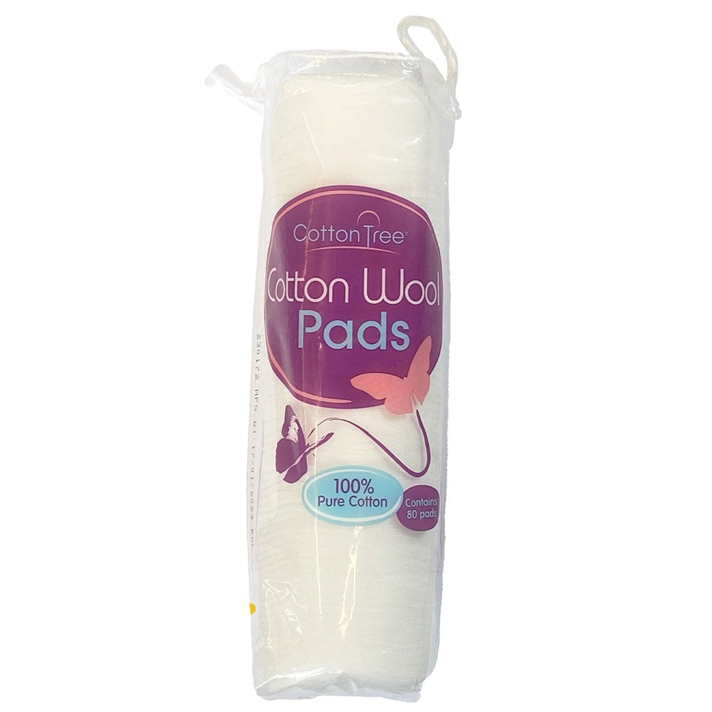 151 Cotton Tree Cotton Wool Pads White Pack of 80 CT009C | Makeup Removal and First Aid | Gentle and Absorbent | For Everyday Use | For Cleansing or Moisturising | For Delicate or Sensitive Skin