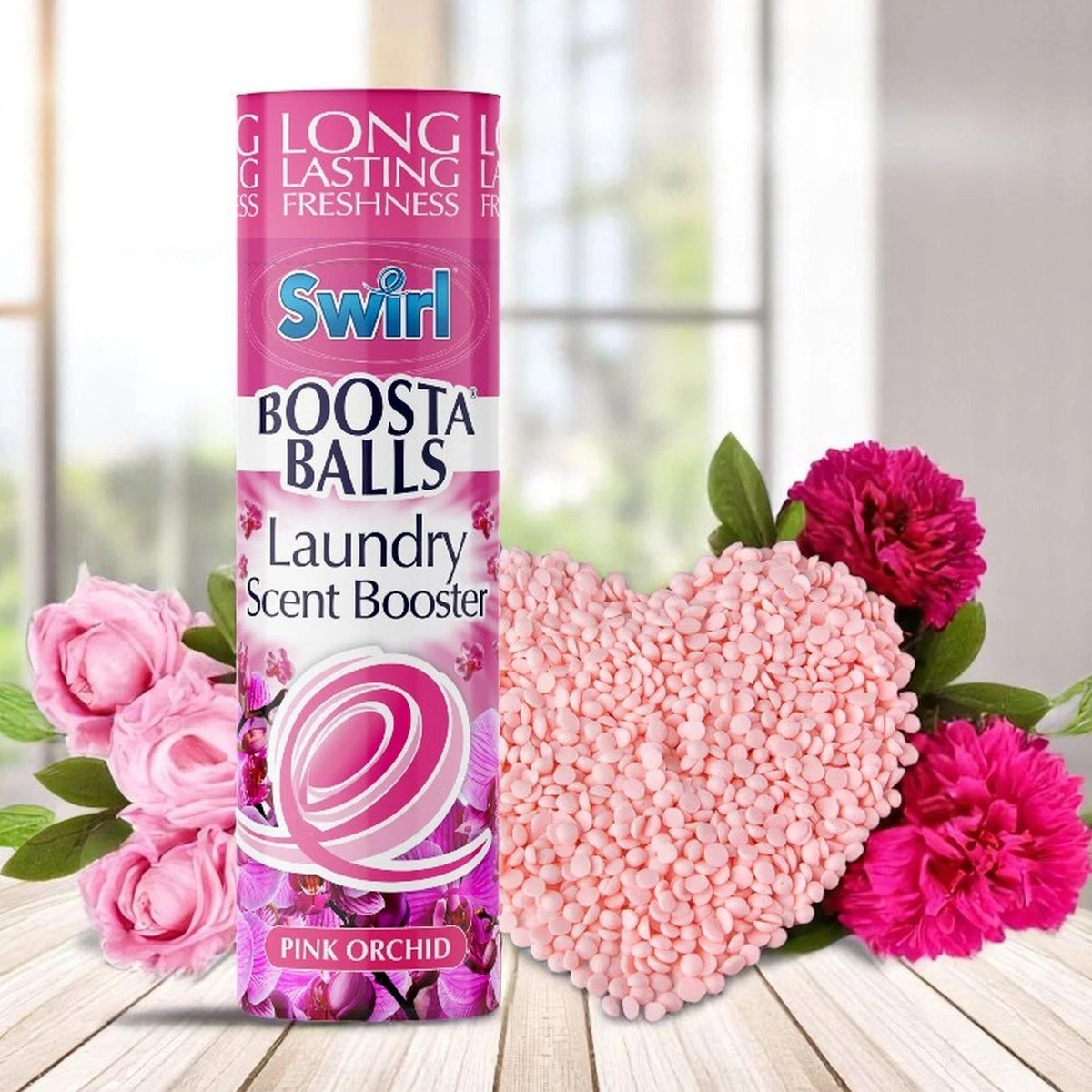 151 Swirl Sleep Boosta Balls Pink 230g SW1042 | Pink Orchid | Laundry Scent Booster | Long Lasting Freshness | A Peaceful Night Sleep | For Bedding and Towels | Safe for Colours and All Washable Fabrics